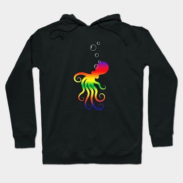 Rainbow Octopus Hoodie by tsign703